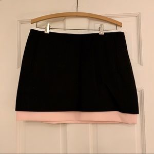 Diane von Furstenberg Black Skirt with Pink Trim